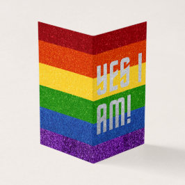 Paquete de 25 Purpurinas LGBT ¡Sí, lo soy! Tarjeta