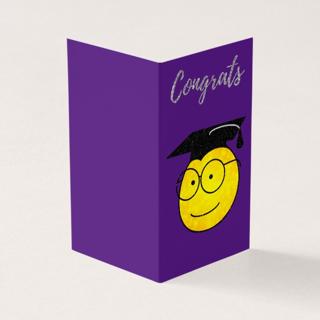 Paquete de 25 tarjetas de graduación de Purpurinas (Exterior)