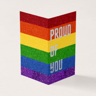 Paquete de 25 tarjetas de Orgullo Gay Purpurina LG