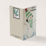 Paquete de 25 tarjetas de Snowman para Navidades<br><div class="desc">Hermoso paquete de 25 tarjetas de Navidades para sólo 0.72p cada una. Presenta un diseño acuático pintado a mano de un muñeco de nieve descarado. Puede cambiar la redacción a Felices Fiestas,  Saludos de Temporadas o Navidades Felices.</div>
