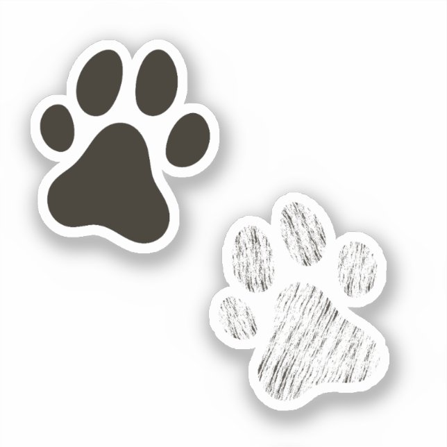 Paquete de Calcomanías de Huellas de Perro (Anverso)
