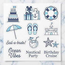 Paquete de calcomanías marítimas "Sail-a-brate"