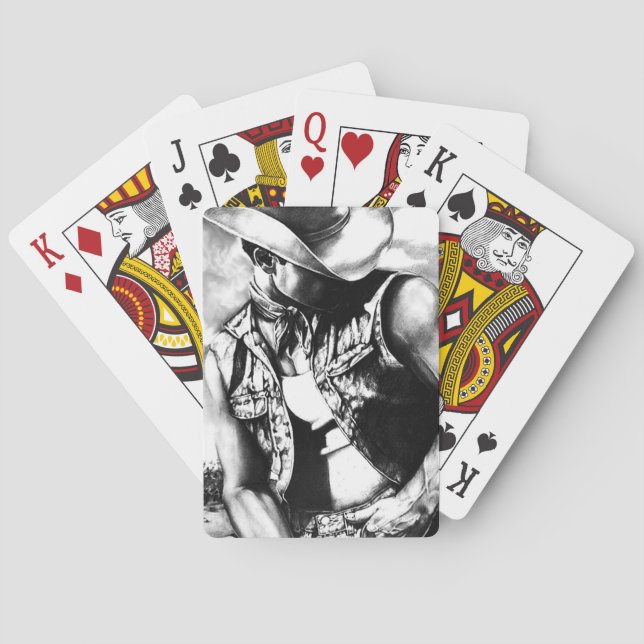 Paquete de cartas originales de arte de Cowboy (Reverso)