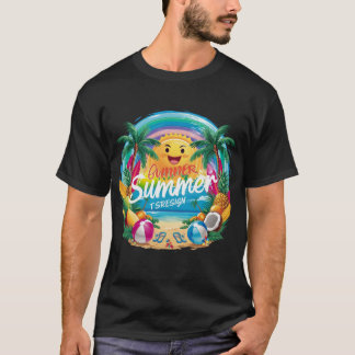 Paquete de diseño de camisetas de verano, surf de 