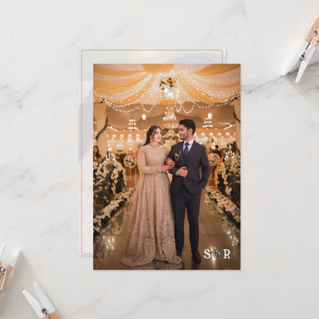 Paquete de invitación a boda de fotografía superpu (Anverso/Reverso In Situ)