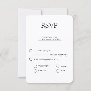 paquete de invitación de boda elegante rsvp simple