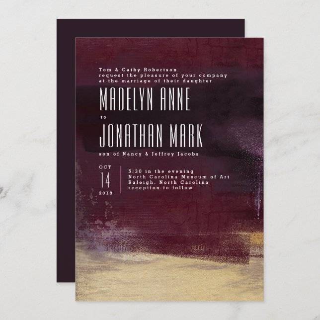 Paquete de Invitación y Coincidencia de Boda de Ce (Anverso / Reverso)