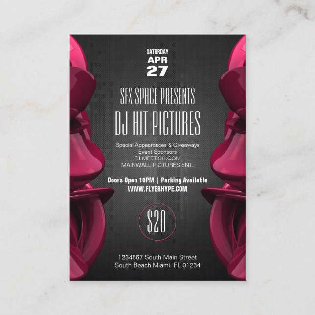 Paquete de la tarjeta del acontecimiento del (Anverso)