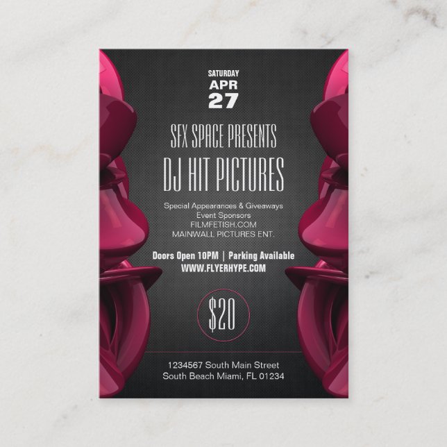 Paquete de la tarjeta del acontecimiento del (Anverso)