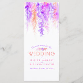 paquete de menús de acuarela de arte floral en cas