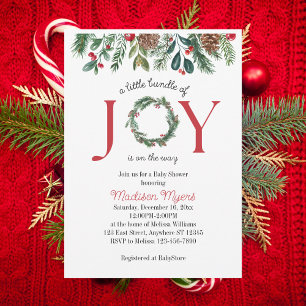 Paquete de Navidades de la alegría Invitación a Ba