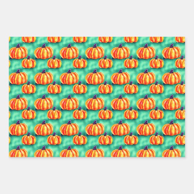 Paquete de papel de envolvimiento Halloween de cal (Anverso)