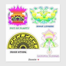 Paquete de pegatina de arte tradicional de Sri Lan