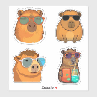 Paquete de pegatina de capibara