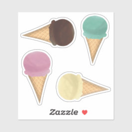 Paquete de pegatina de helados