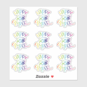 Paquete de Pegatina del Camper Feliz