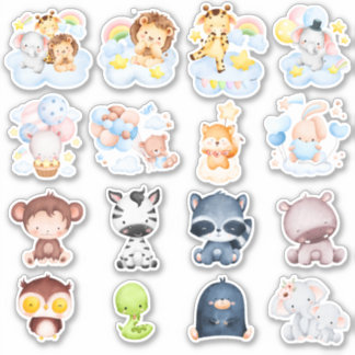 Paquete de Pegatinas de animales para bebés más pe