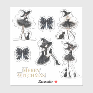 Paquete de pegatinas de bruja gótica Merry Witchma