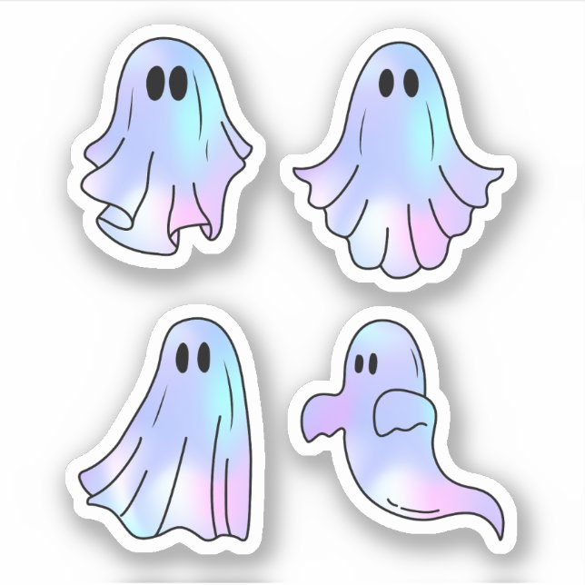 Paquete de Pegatinas de Fantasma, Ghoul, Halloween (Anverso)