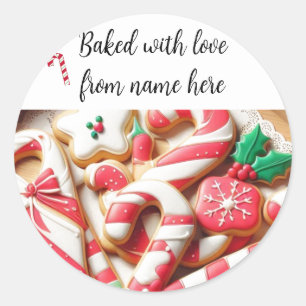 Paquete de pegatinas de galletas caseras de Navida