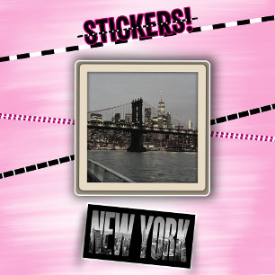 Paquete de pegatinas de Nueva York Polaroid Skylin