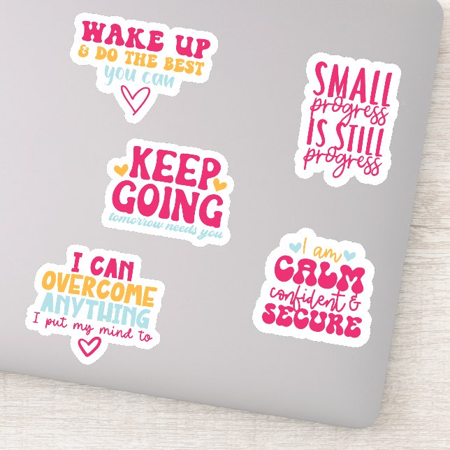 Paquete de Pegatinas de salud mental motivacional (Detalle)