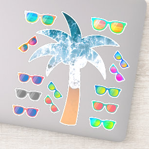 Paquete de Pegatinas para gafas de sol con palmo y