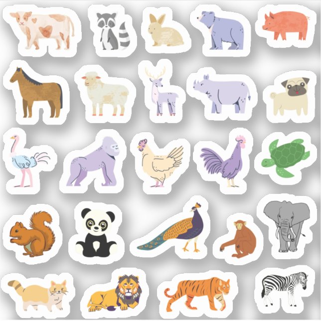 Paquete de Pegatinas para todos los animales para  (Anverso)