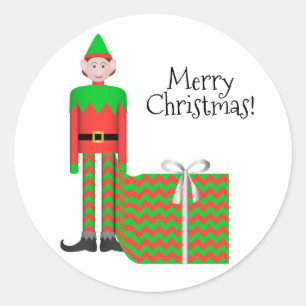 Paquete de regalo de Chevron para Elf Pegatina