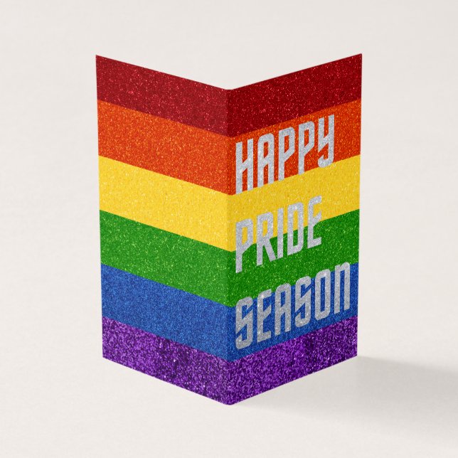 Paquete de tarjeta de 25 Purpurinas LGBT Happy Pri (Exterior)