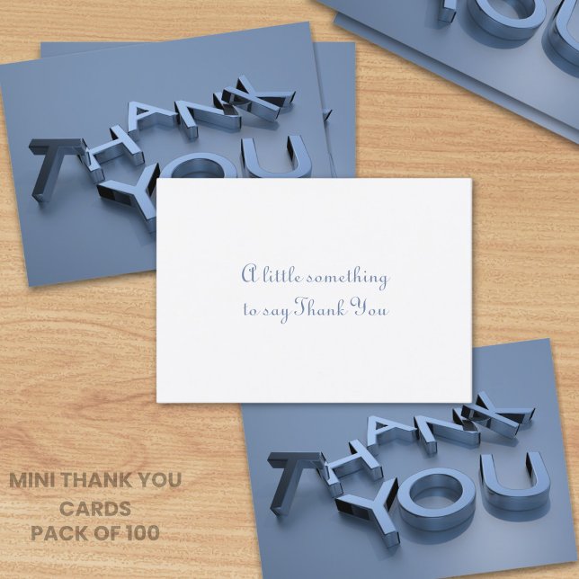 Paquete de tarjetas de agradecimiento azul moderno (Cost effective thank you cards with space for your short message)