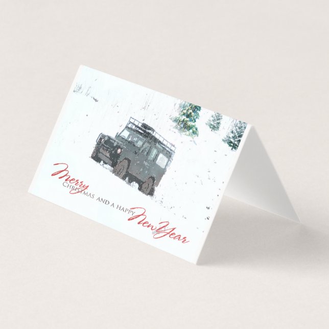Paquete de tarjetas de navidades de Landrover de b (Anverso)