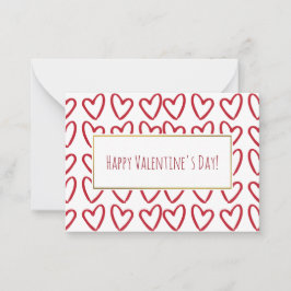 Paquete de tarjetas de San Valentín Red Hearts 100