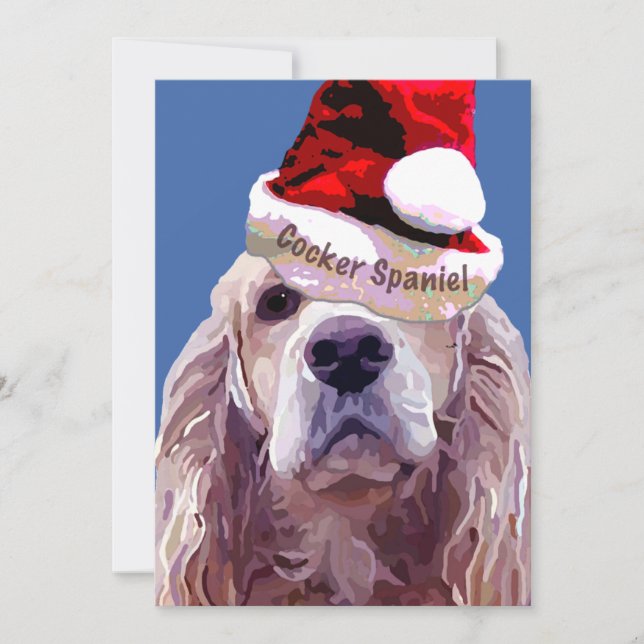 Paquete de tarjetas Grt para navidades Cocker Span (Anverso)