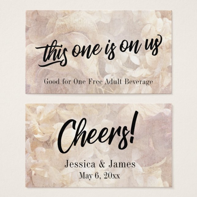 Paquete de tarjetas para bebidas románticas, venti (Anverso y reverso)