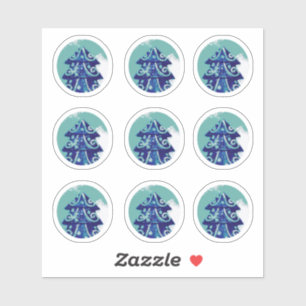 Paquete Pegatina de árbol de Navidad con decoració