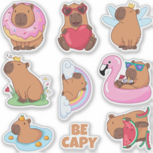 Paquete pegatina de Capybara