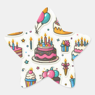 Paquete Pegatina de cumpleaños festivo"