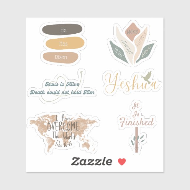 Paquete pegatina de Pascua Cristiana (Hoja)