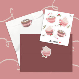 Paquete Pegatina de tazas de cacao caliente