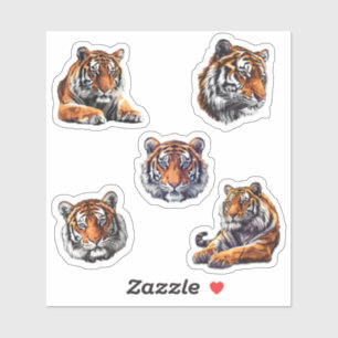 paquete pegatina de tigres de la jungla