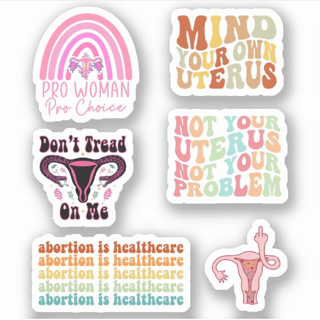 Paquete Pegatina Roe V Wade, Aborto, Pro Choice (Anverso)