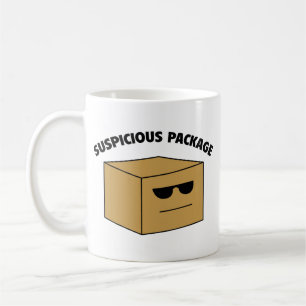 Paquete sospechoso café taza