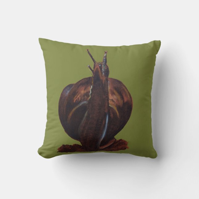 Paquetes De Caracol Dibujando Cojín De Lanzamiento (Anverso)