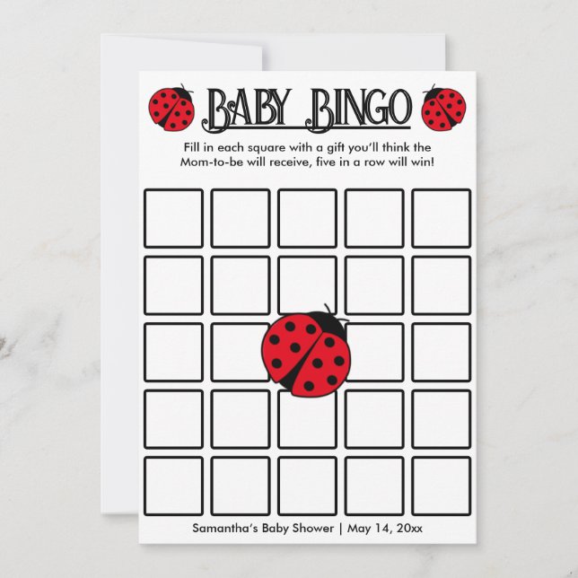 Paquetes de polka retro Ladybugs, tarjeta de juego (Anverso)