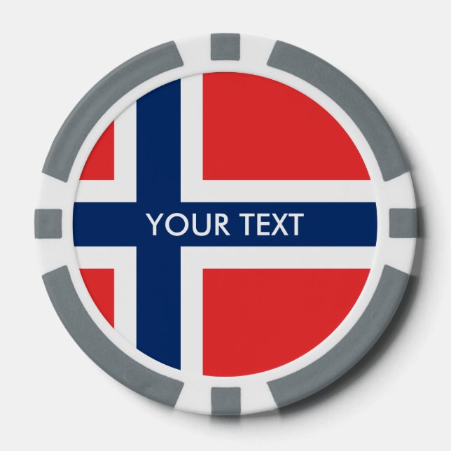Paquetes de póquer de bandera noruegos personaliza (Anverso)