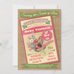 Paquetes de semillas Bebés Invitaciones a la ducha