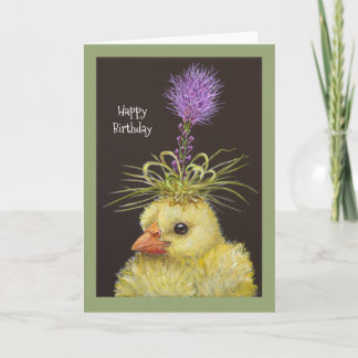 Par con tarjeta de cumpleaños liatris