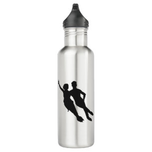 Par de baile de botellas de agua de hielo
