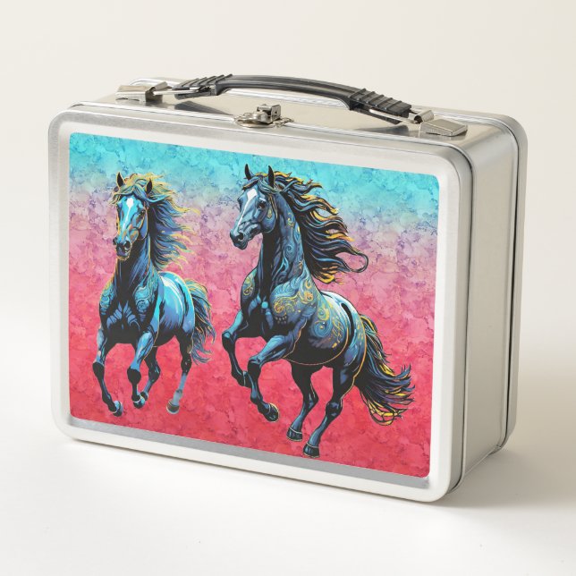 Par de caballos galopantes (Anverso)
